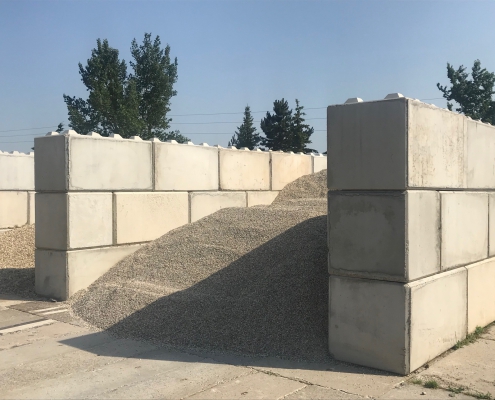 Betonblock - Konstruktion für Schüttgüter